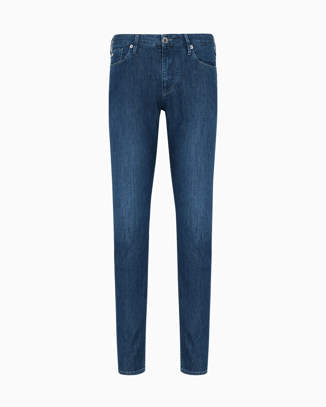 J06 Worn-effect wash, slim-fit, 8 oz denim jeans Slide 0