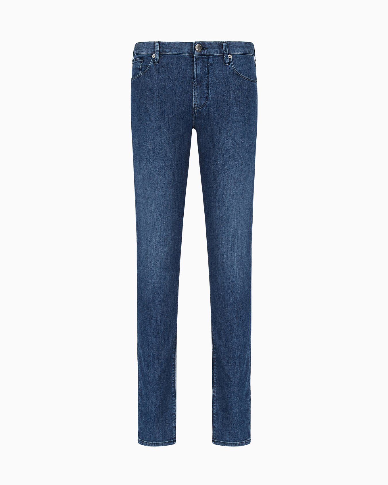 J06 Worn-effect wash, slim-fit, 8 oz denim jeans Slide 0