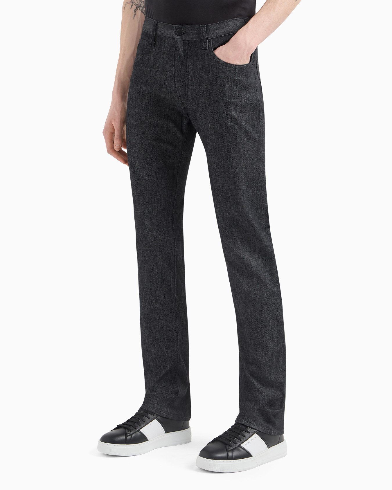 J45 Regular-fit, worn-wash 8 oz denim jeans Slide 3
