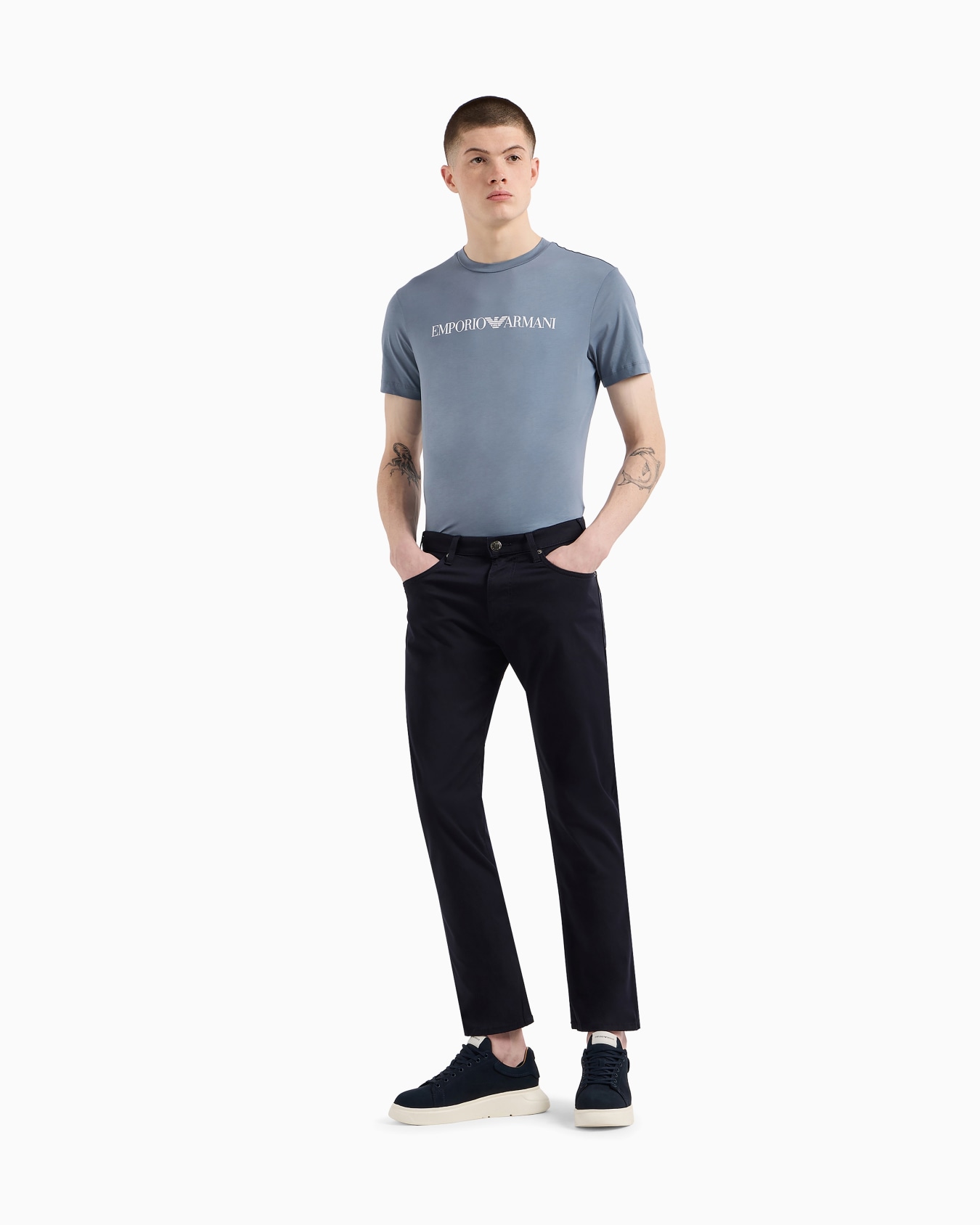 J45 Regular-fit, stretch-gabardine jeans Slide 1