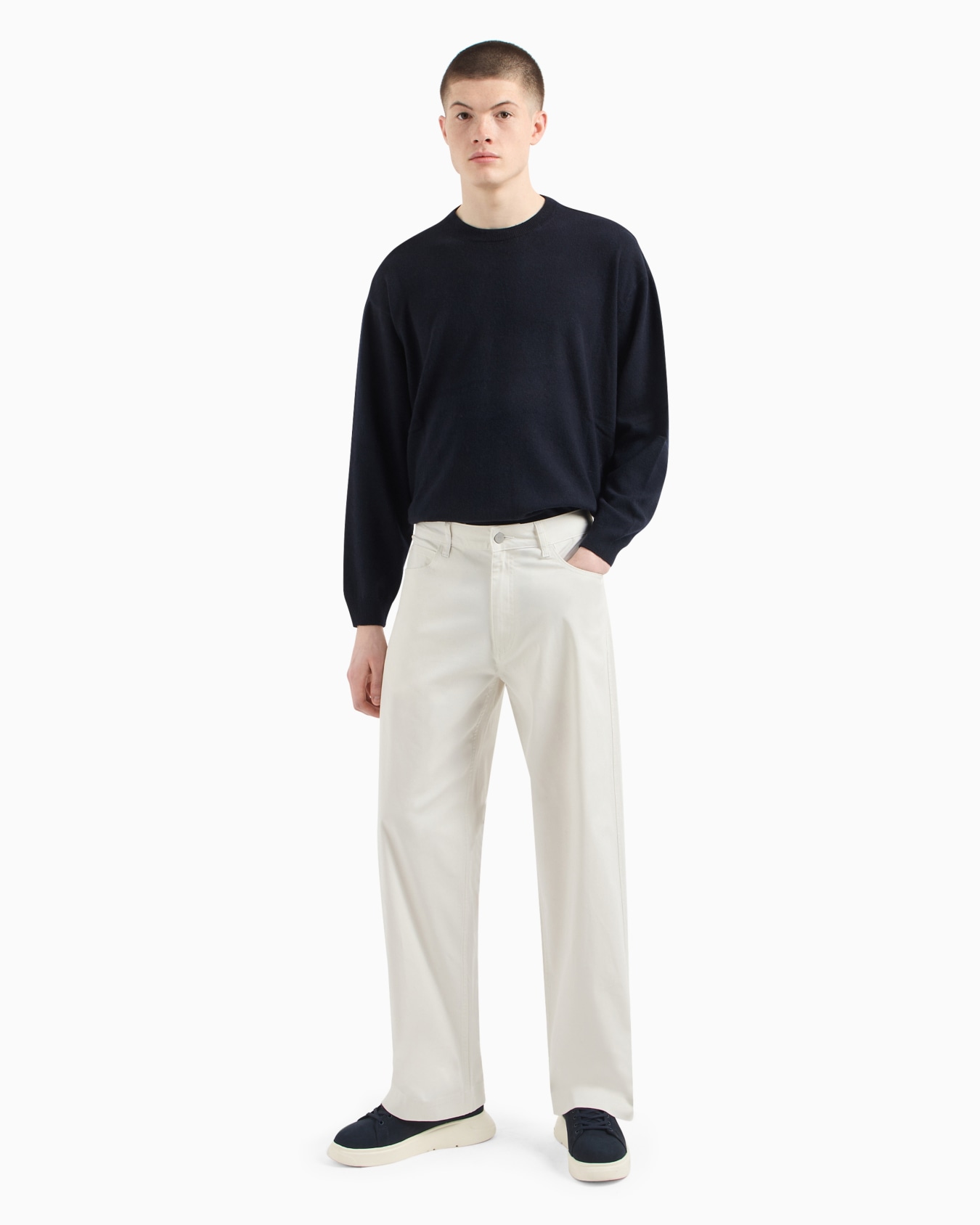 ASV Capsule five-pocket trousers in organic gabardine Slide 3