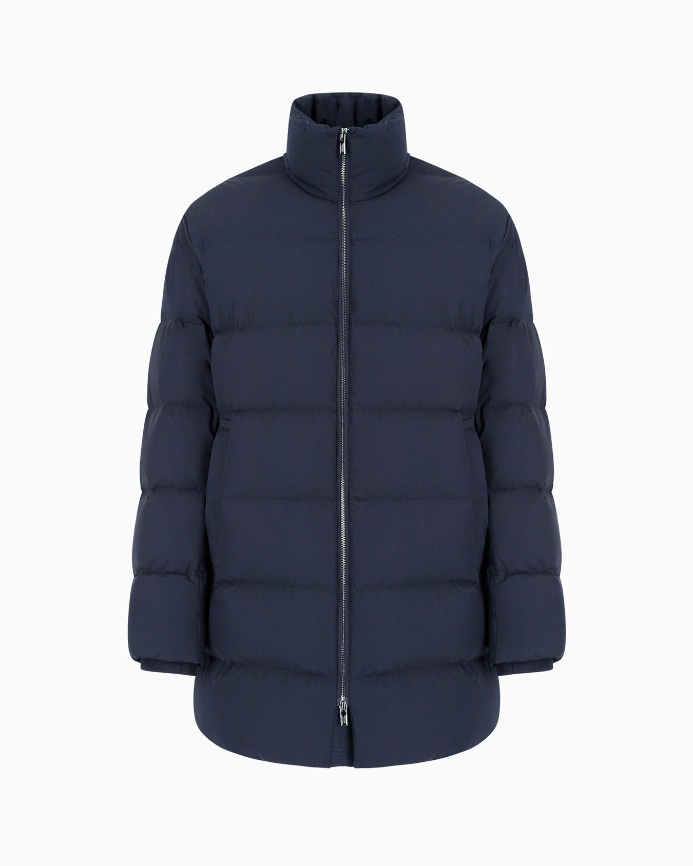 Doudoune surdimensionnée entièrement zippée en nylon matelassé Diapositive 0