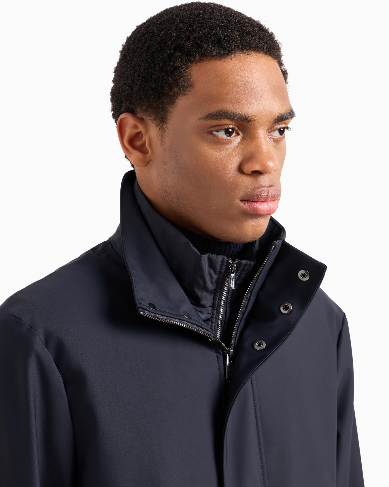 Nylon trench coat with removable gilet Slide 4