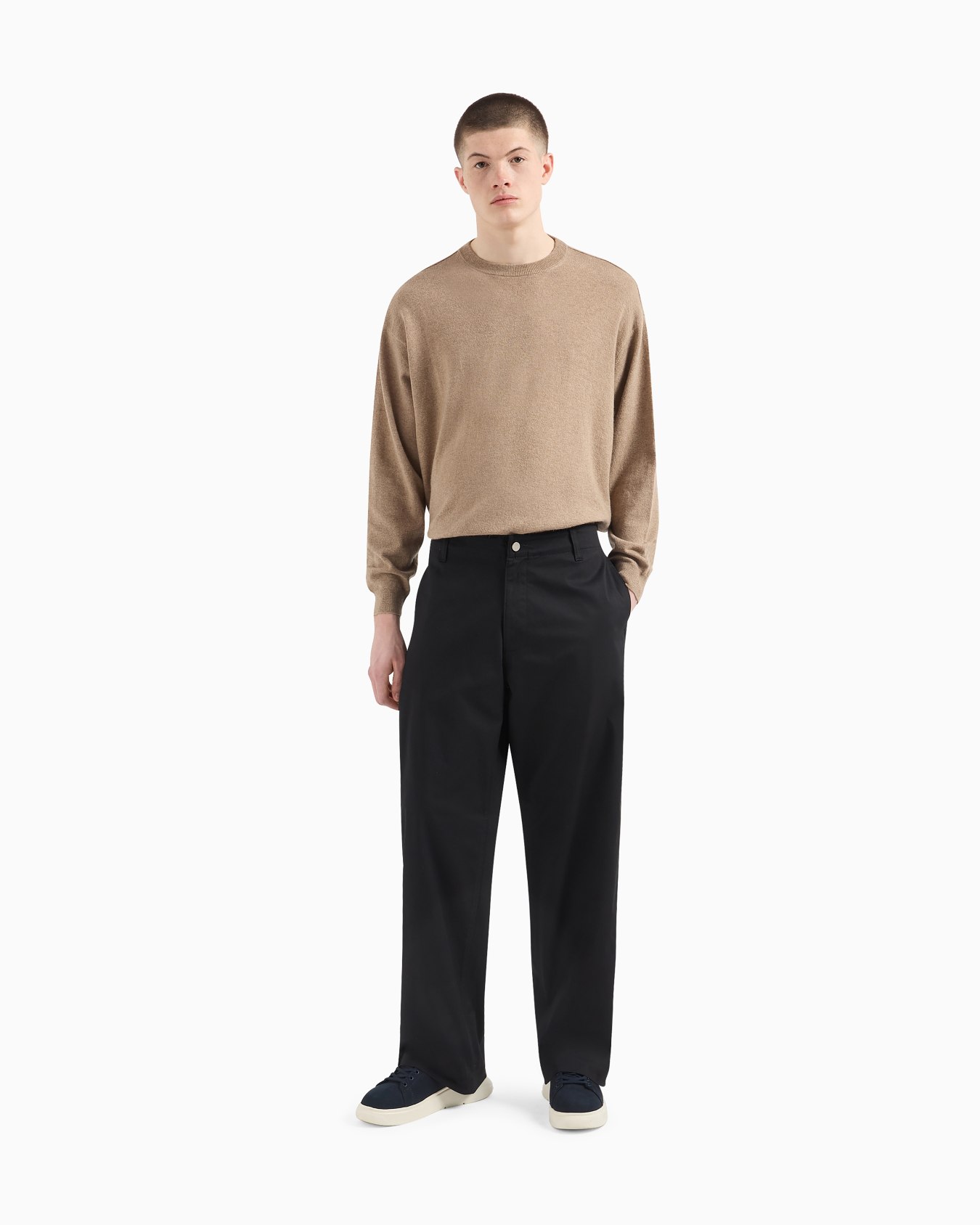 ASV Capsule plain-knit wool-blend jumper Slide 1