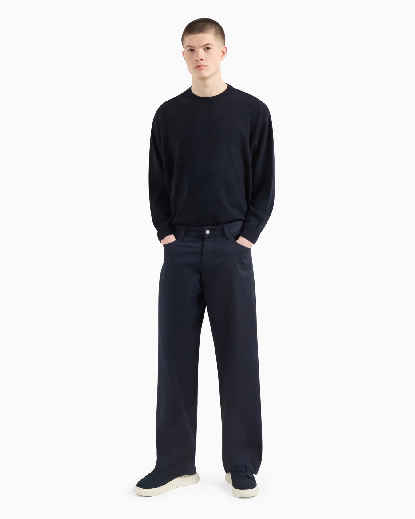 ASV Capsule plain-knit wool-blend jumper Slide 3