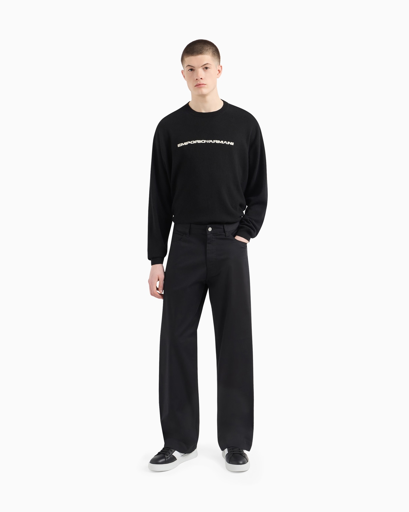 ASV Capsule plain-knit wool-blend jumper Slide 1