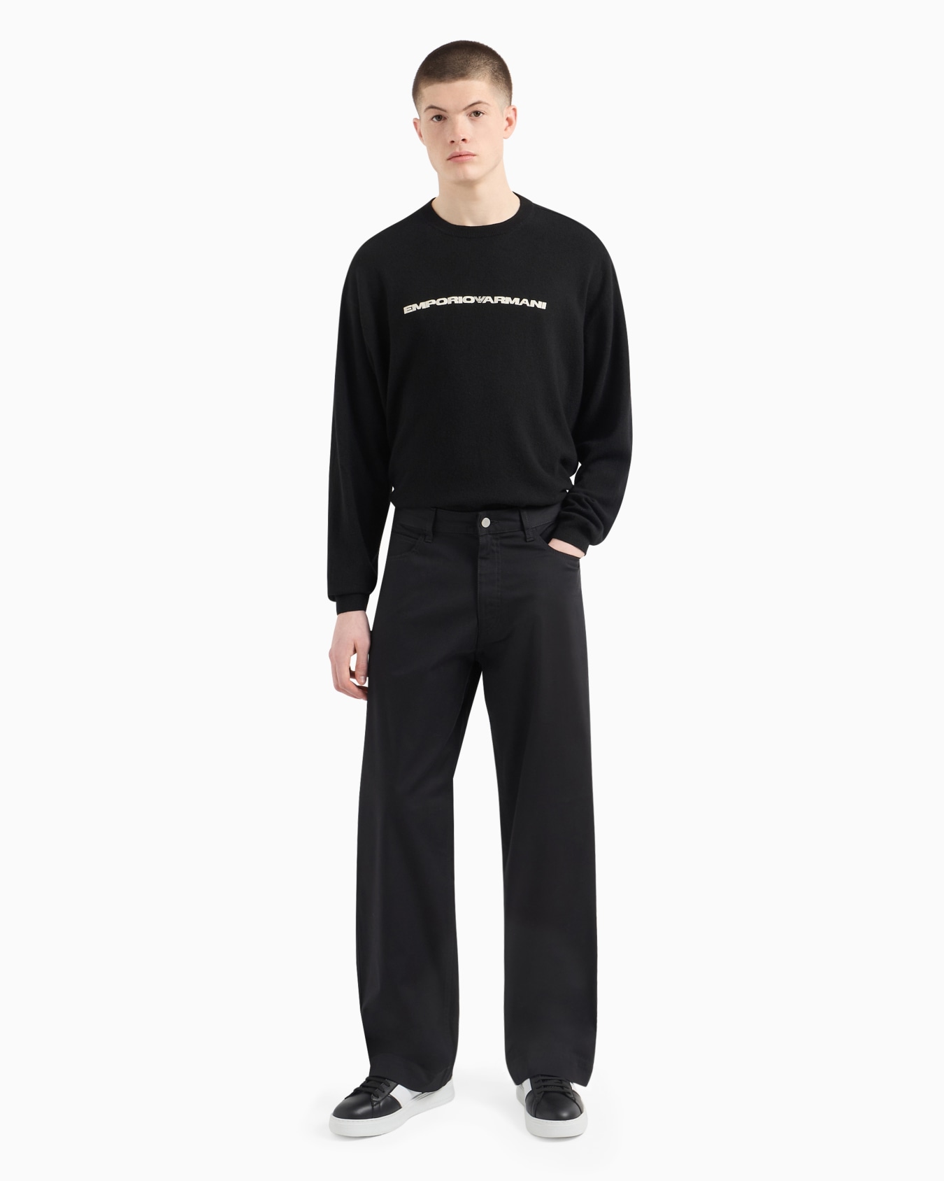ASV Capsule plain-knit wool-blend jumper Slide 3