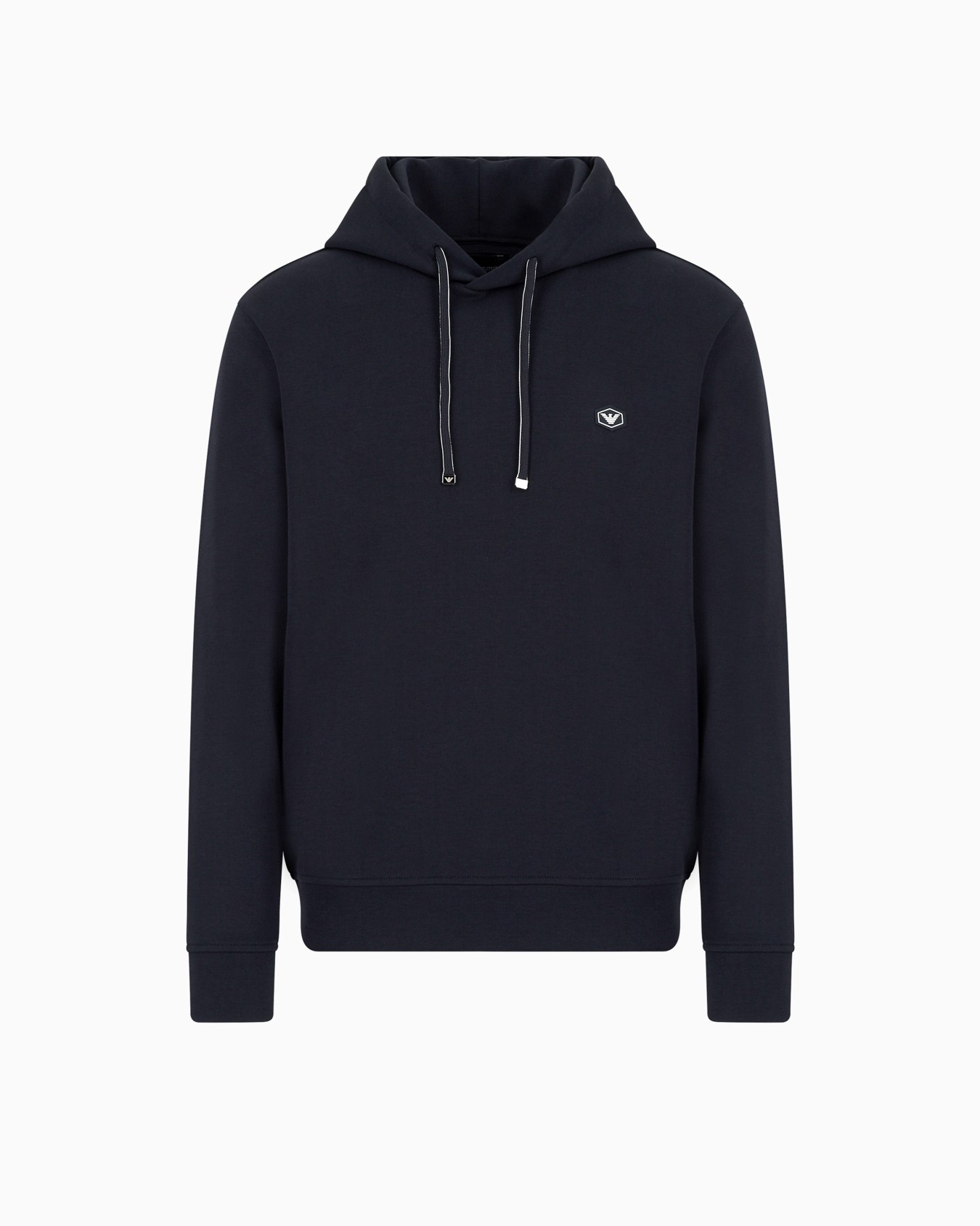 Hooded sweatshirt with micro logo patch Slide 0