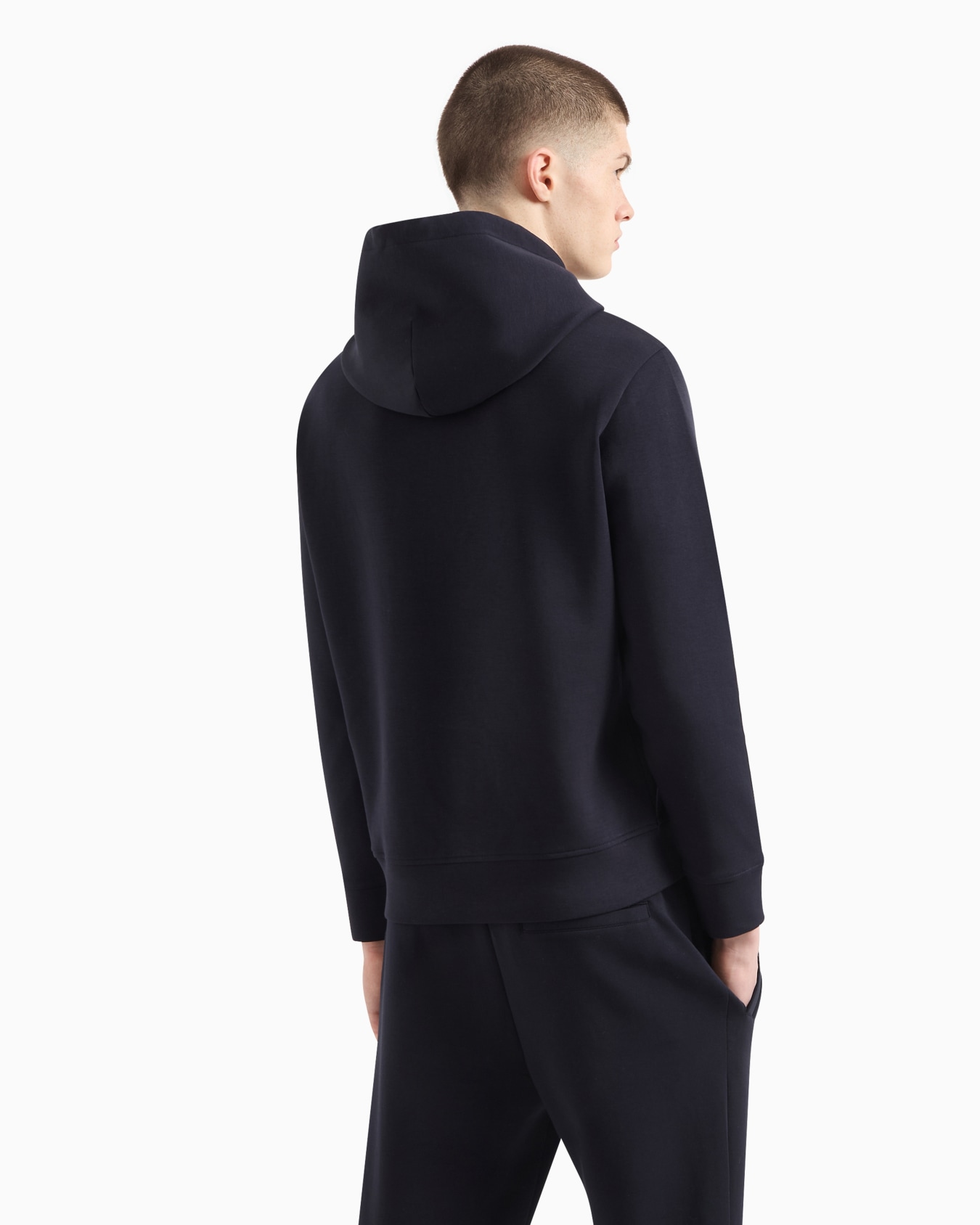 Hooded sweatshirt with micro logo patch Slide 2
