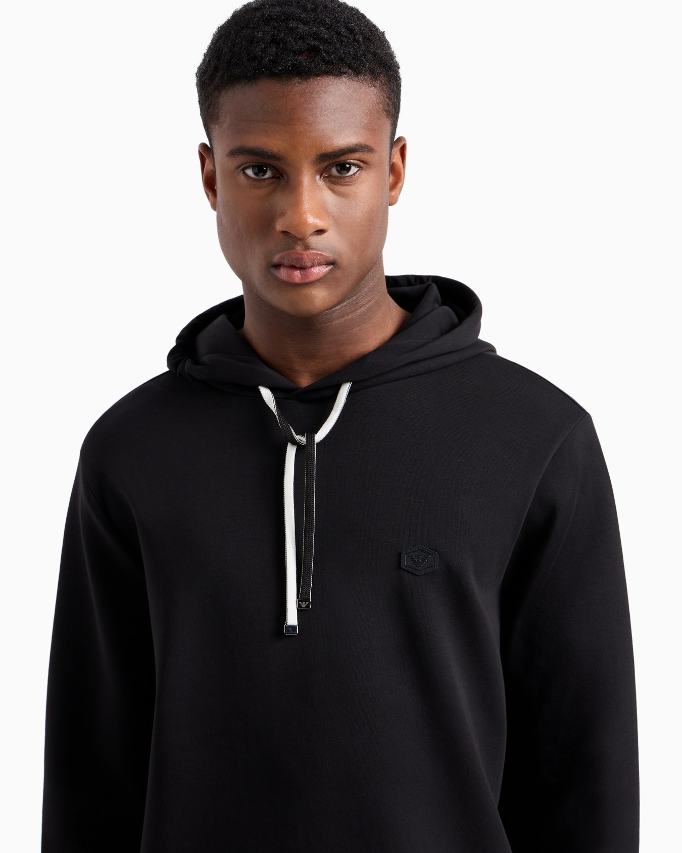 Hooded sweatshirt with micro logo patch Slide 4