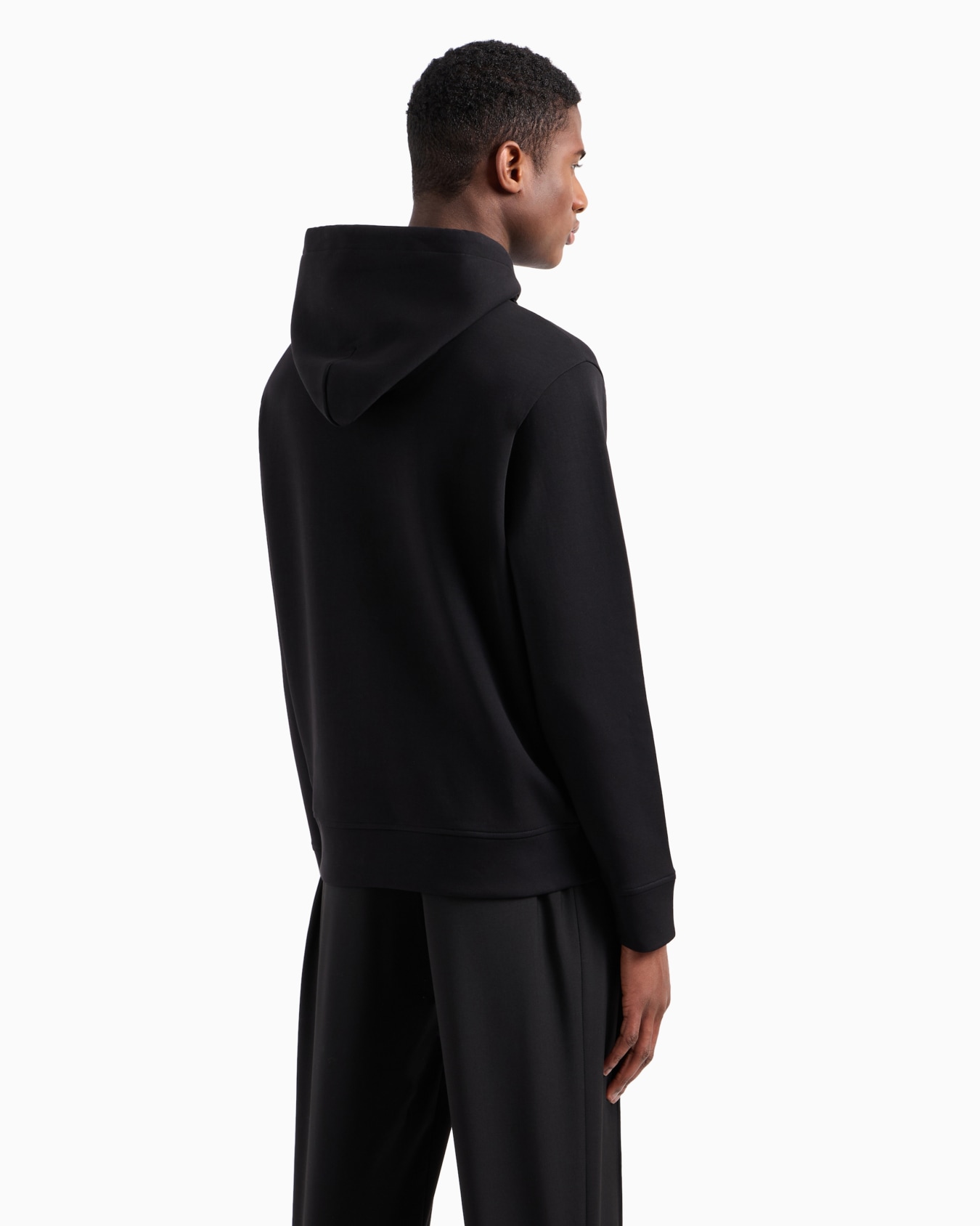 Hooded sweatshirt with micro logo patch Slide 2