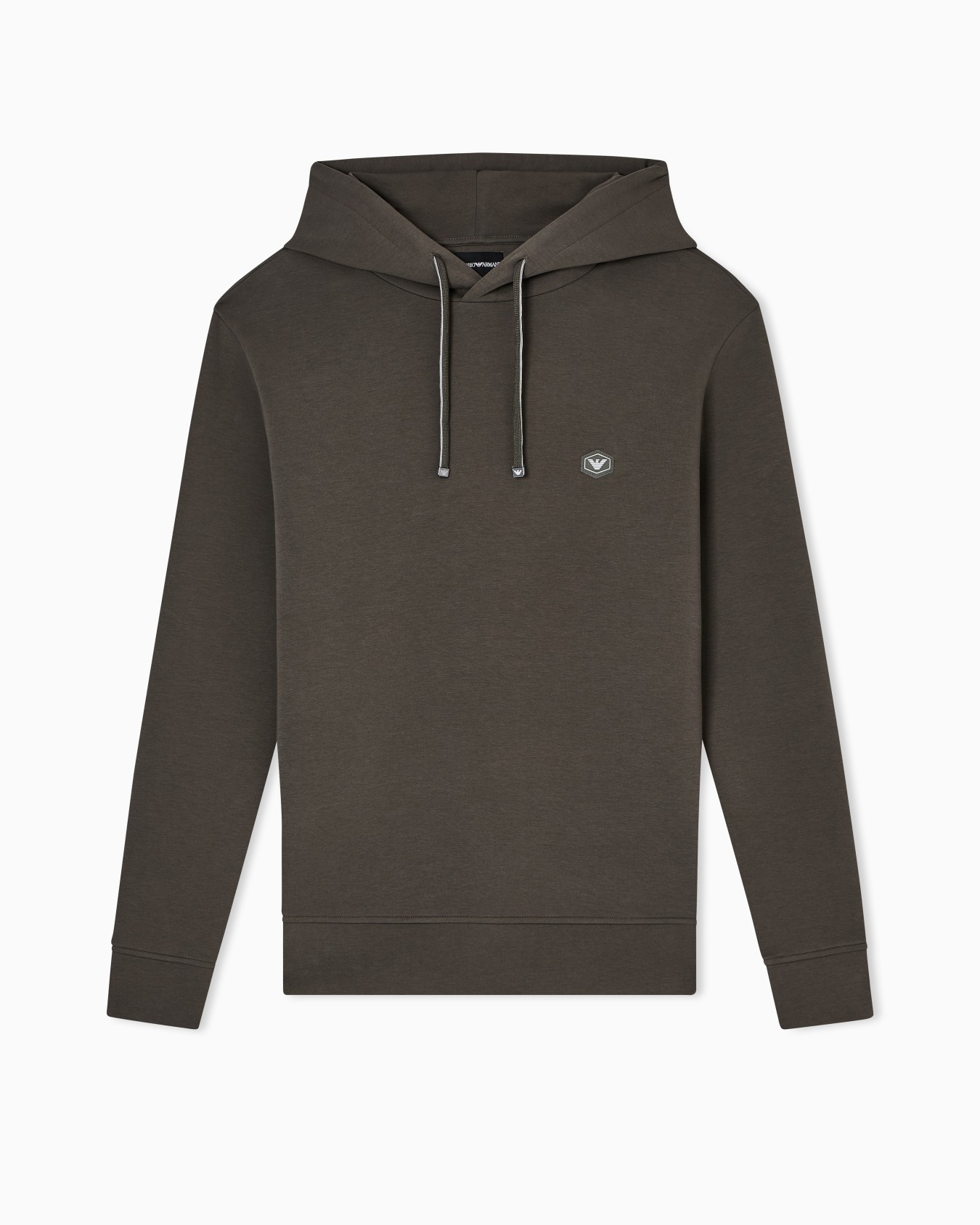 Hooded sweatshirt with micro logo patch Slide 0