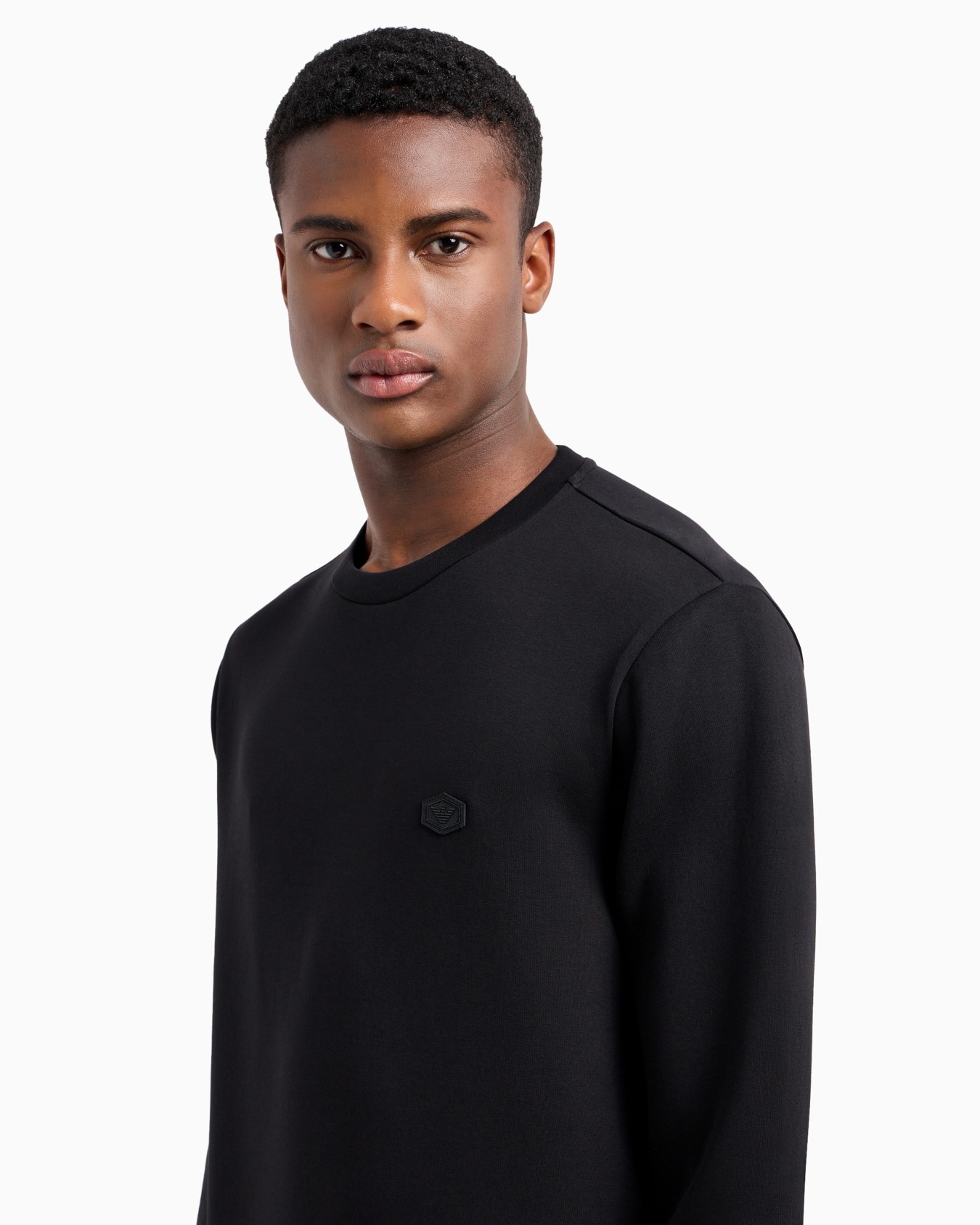 Sudadera de punto doble con microparche con logotipo Diapositiva 4