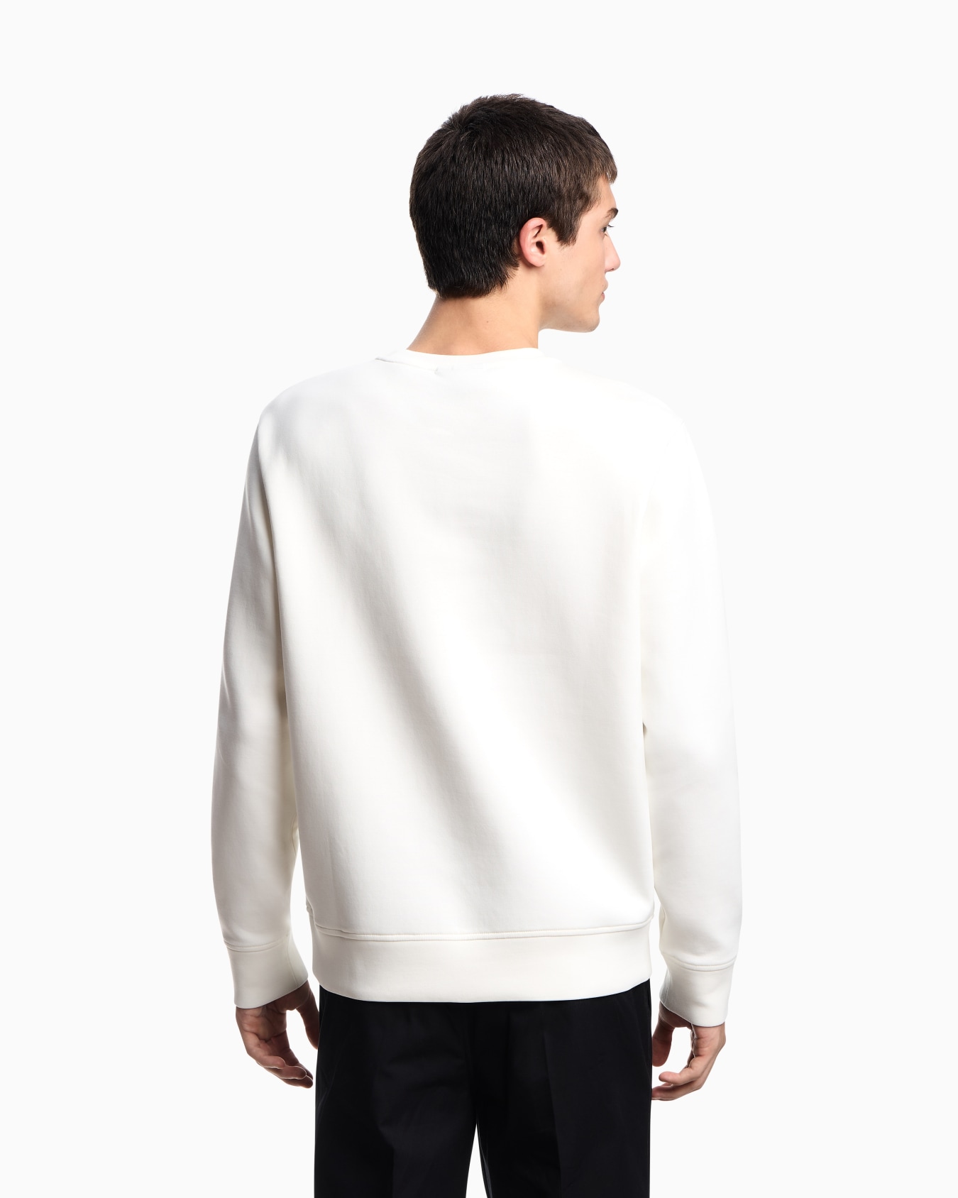 Double-jersey sweatshirt with embossed embroidered EA logo Slide 2