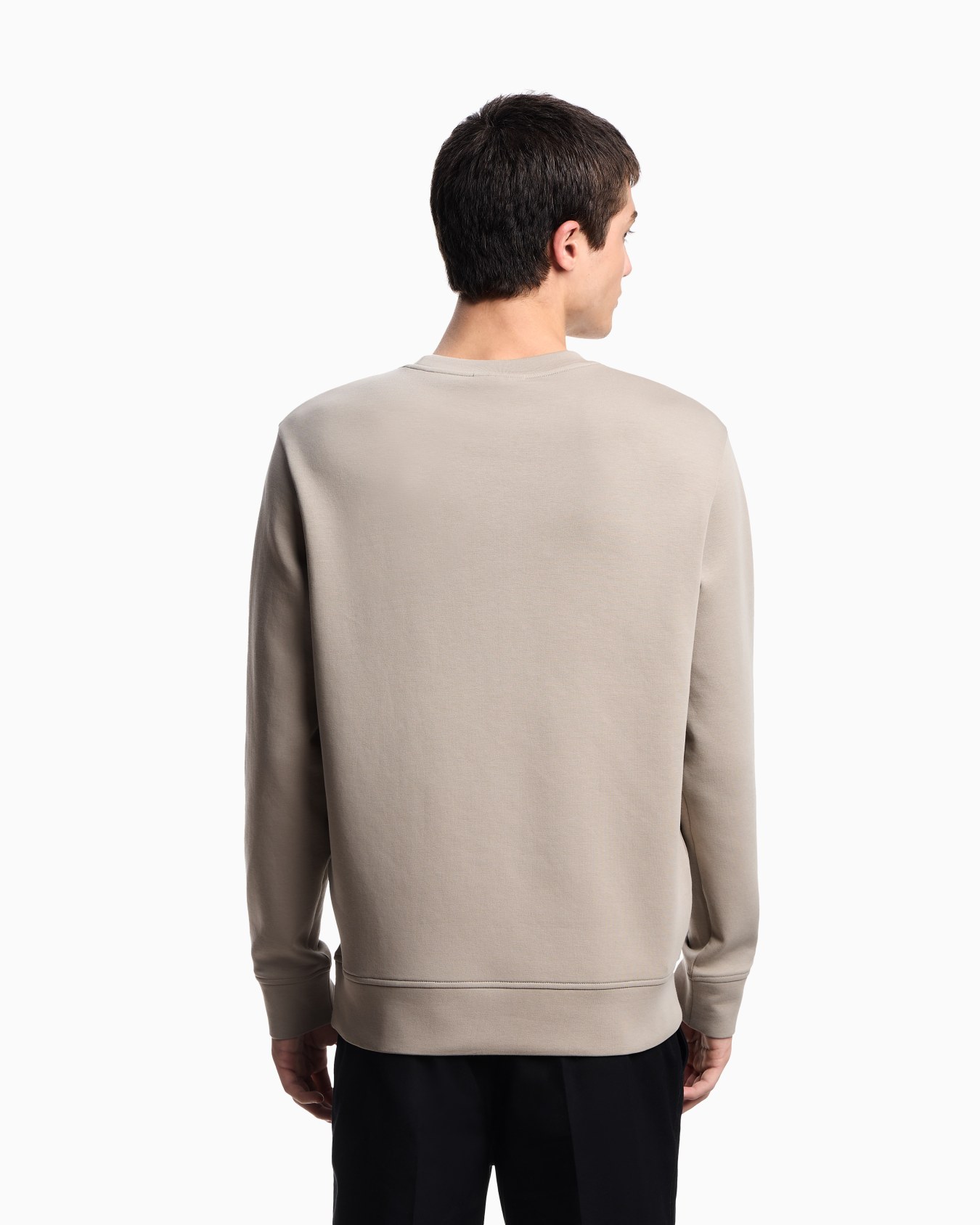 Sweat-shirt en jersey double avec logo EA brodé en relief Diapositive 2
