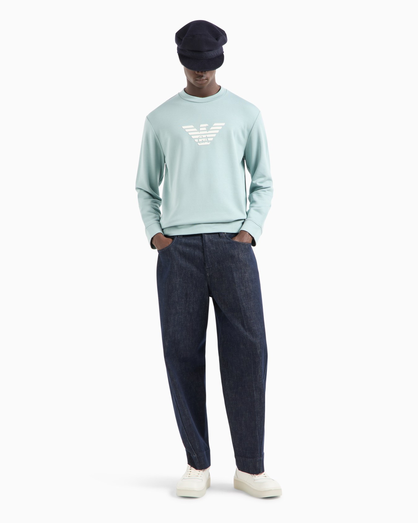 Modal-blend sweatshirt with logo print Slide 3