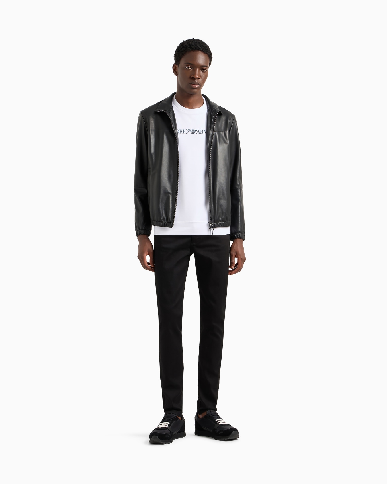 Modal-blend sweatshirt with logo print Slide 1