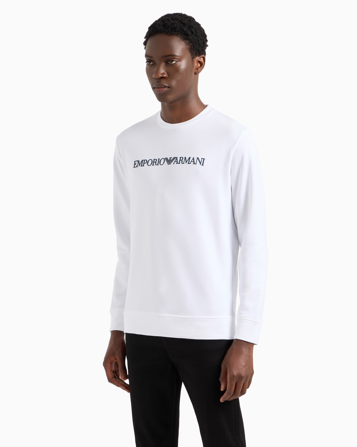 Modal-blend sweatshirt with logo print Slide 3