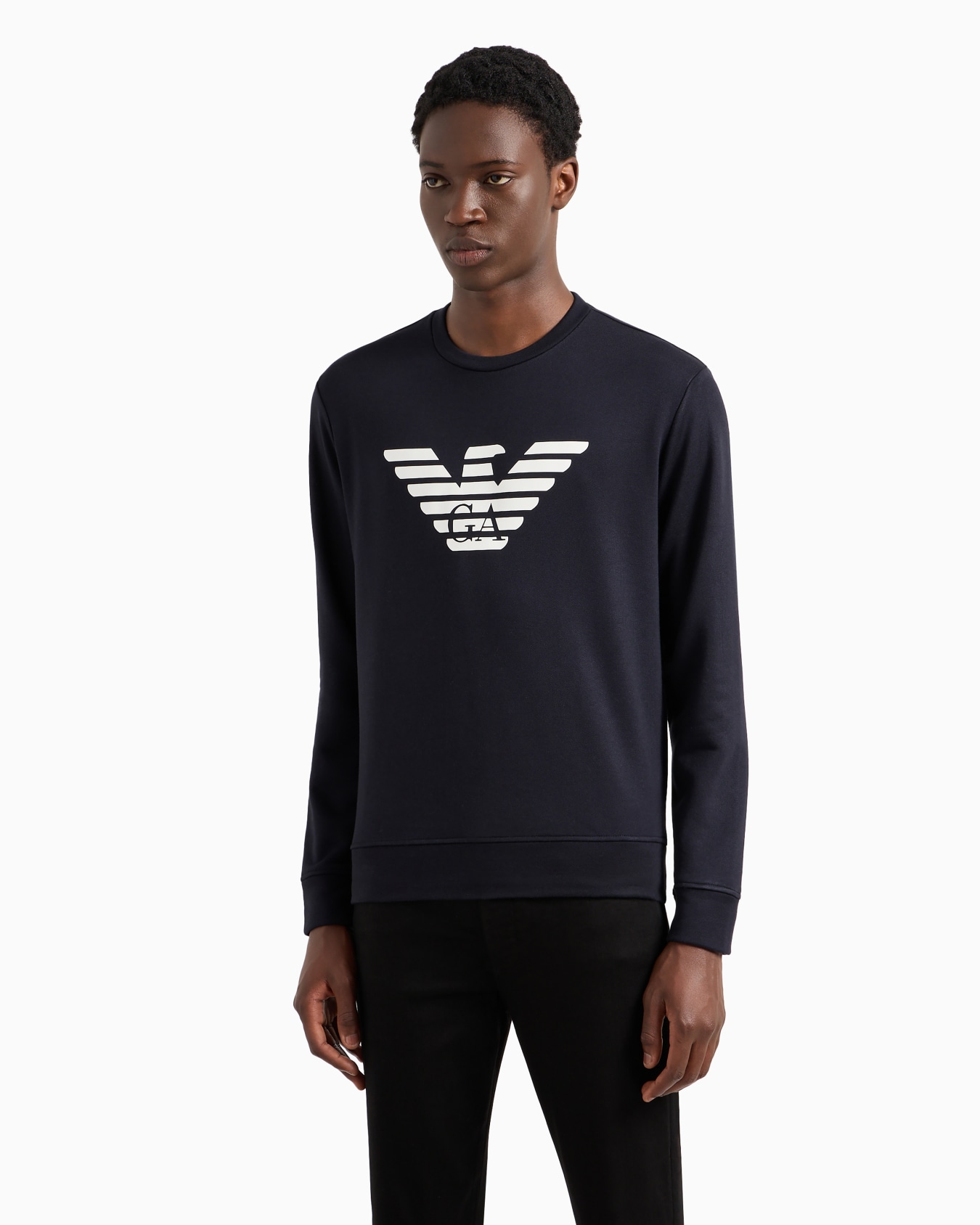 Modal-blend sweatshirt with logo print Slide 3
