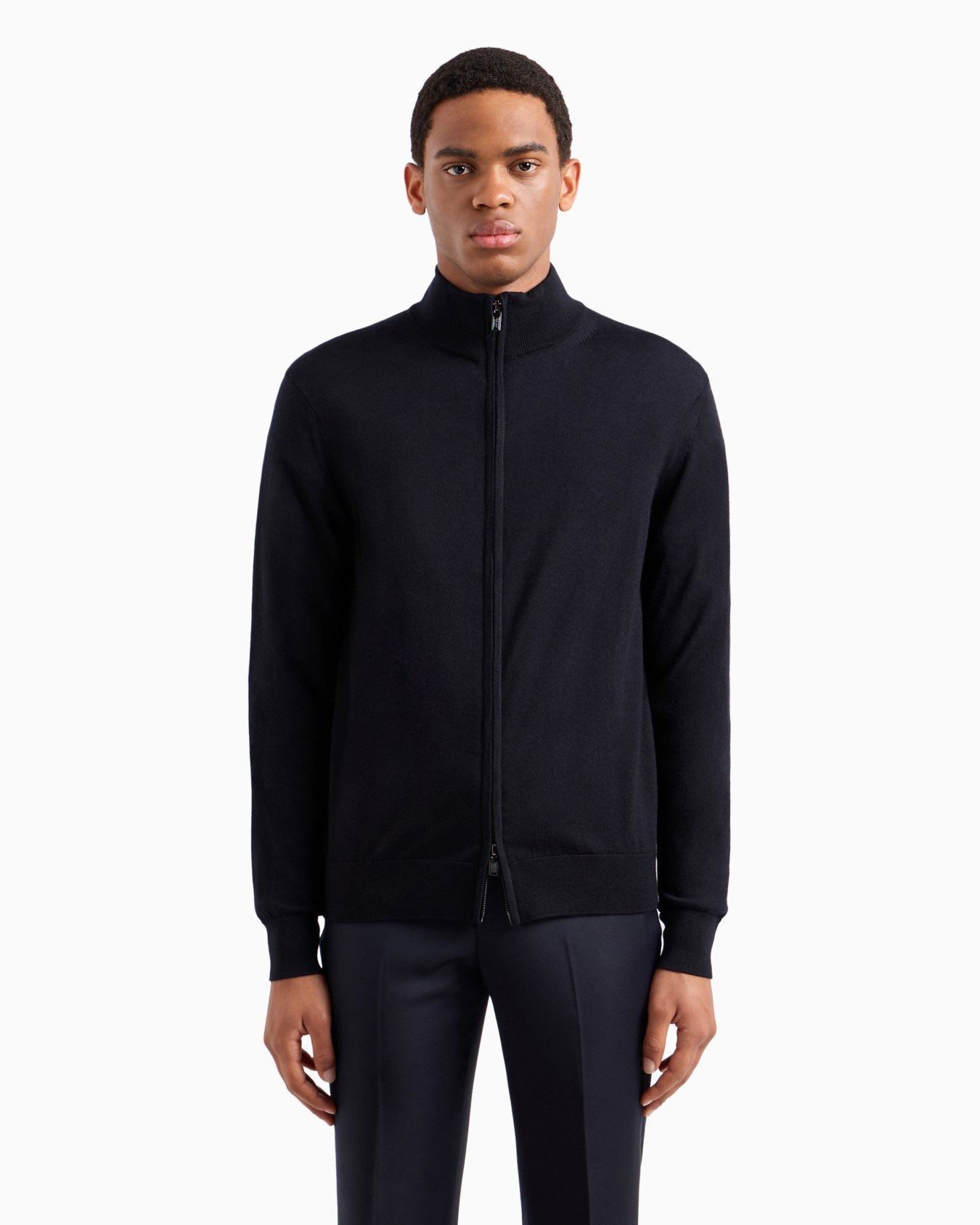 Virgin-wool full-zip cardigan Slide 3
