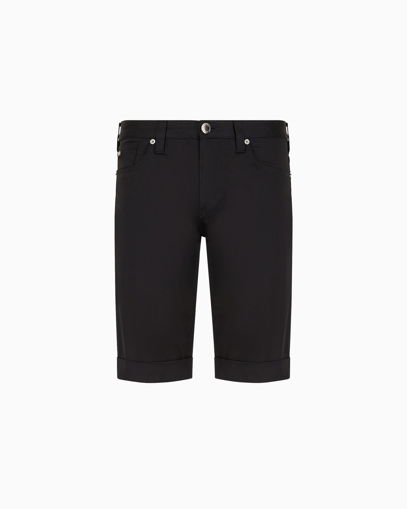Bermudashorts aus komfortabler glänzender Baumwolle mit Umschlag Folie 0