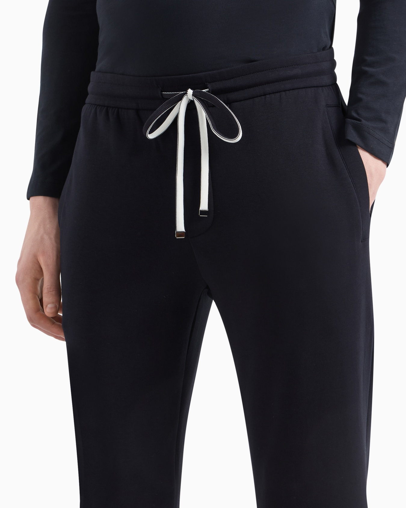 Double-jersey joggers with eagle logo patch Slide 4