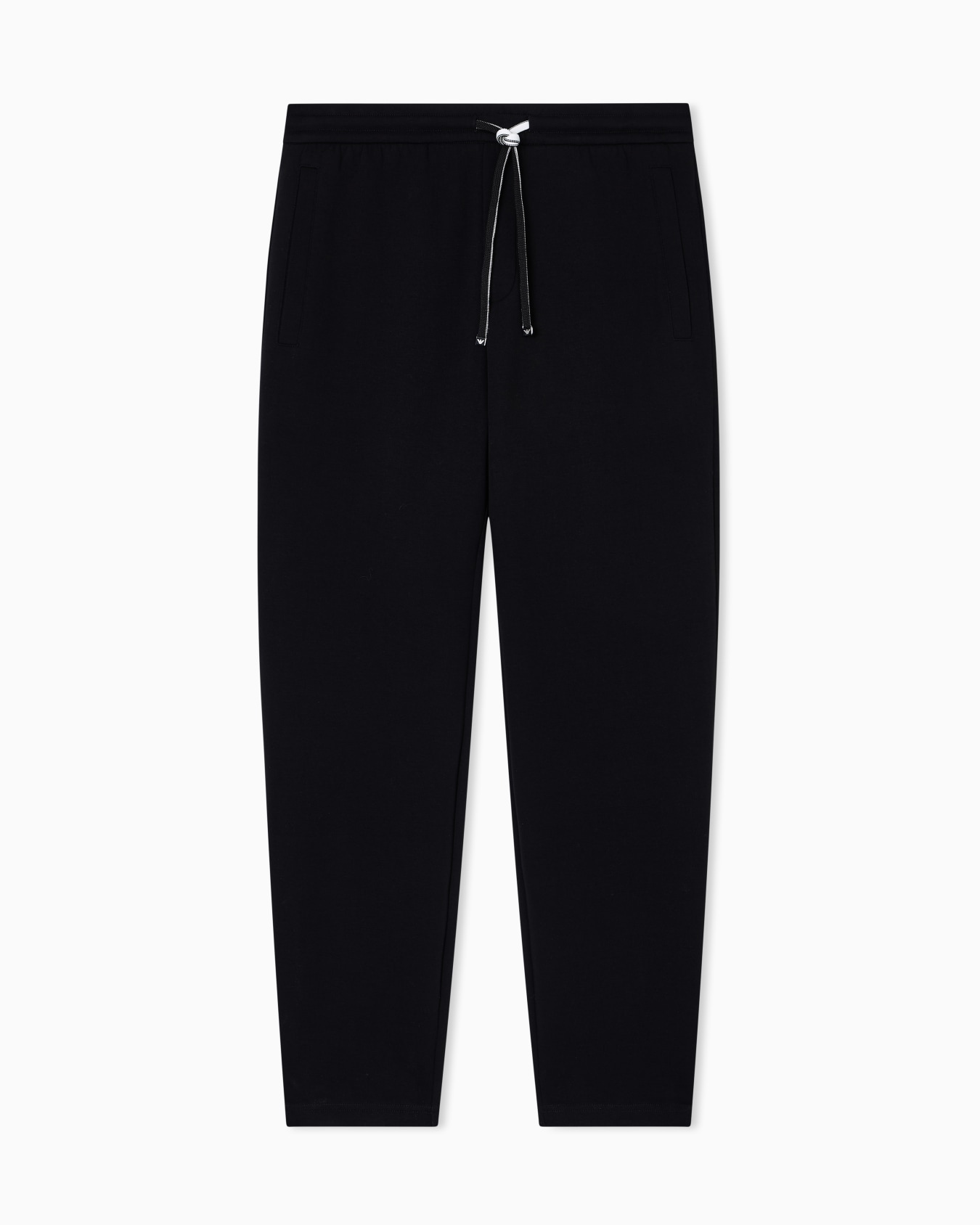 Double-jersey joggers with eagle logo patch Slide 0