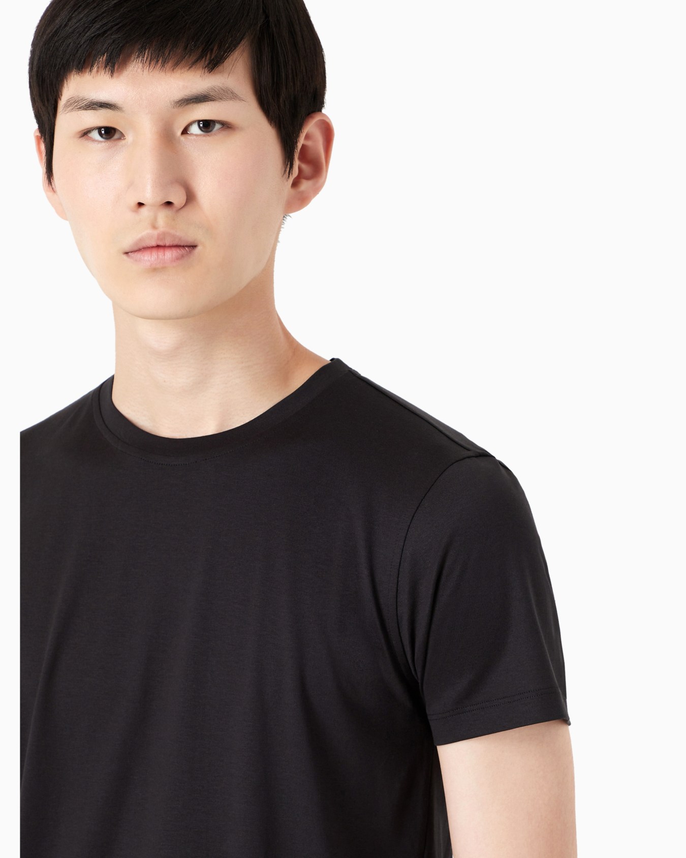 T-shirt in misto seta e cotone Slide 5