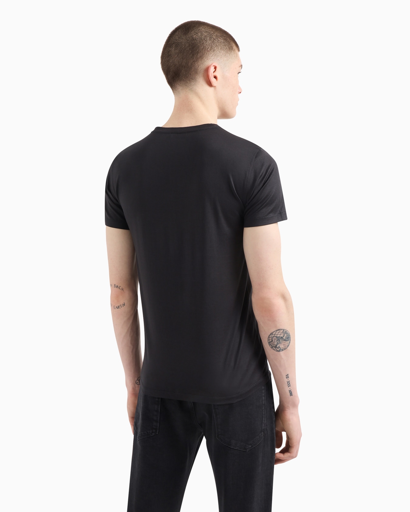 T-shirt in misto seta e cotone Slide 2