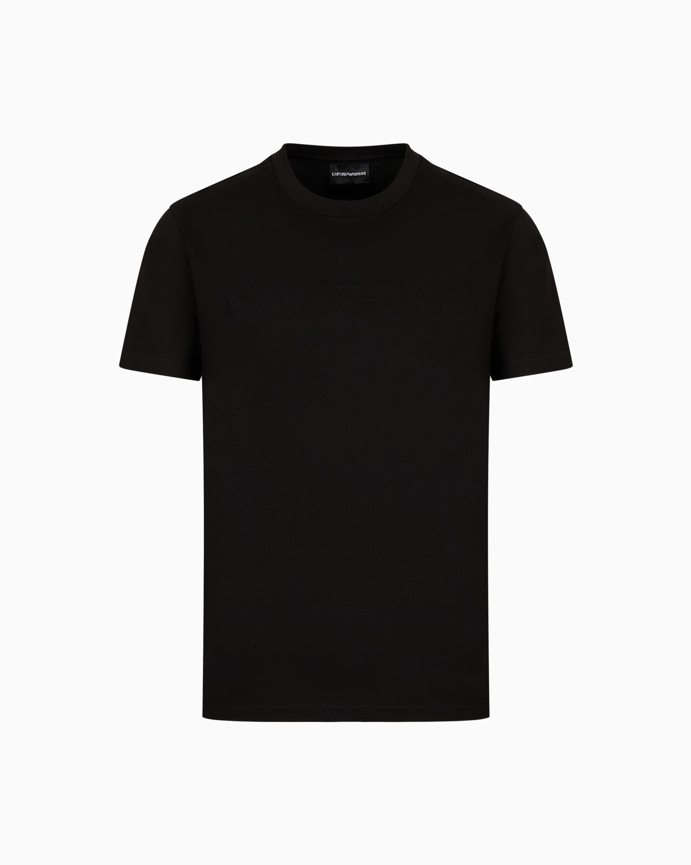 Jersey T-shirt with jacquard logo Slide 0
