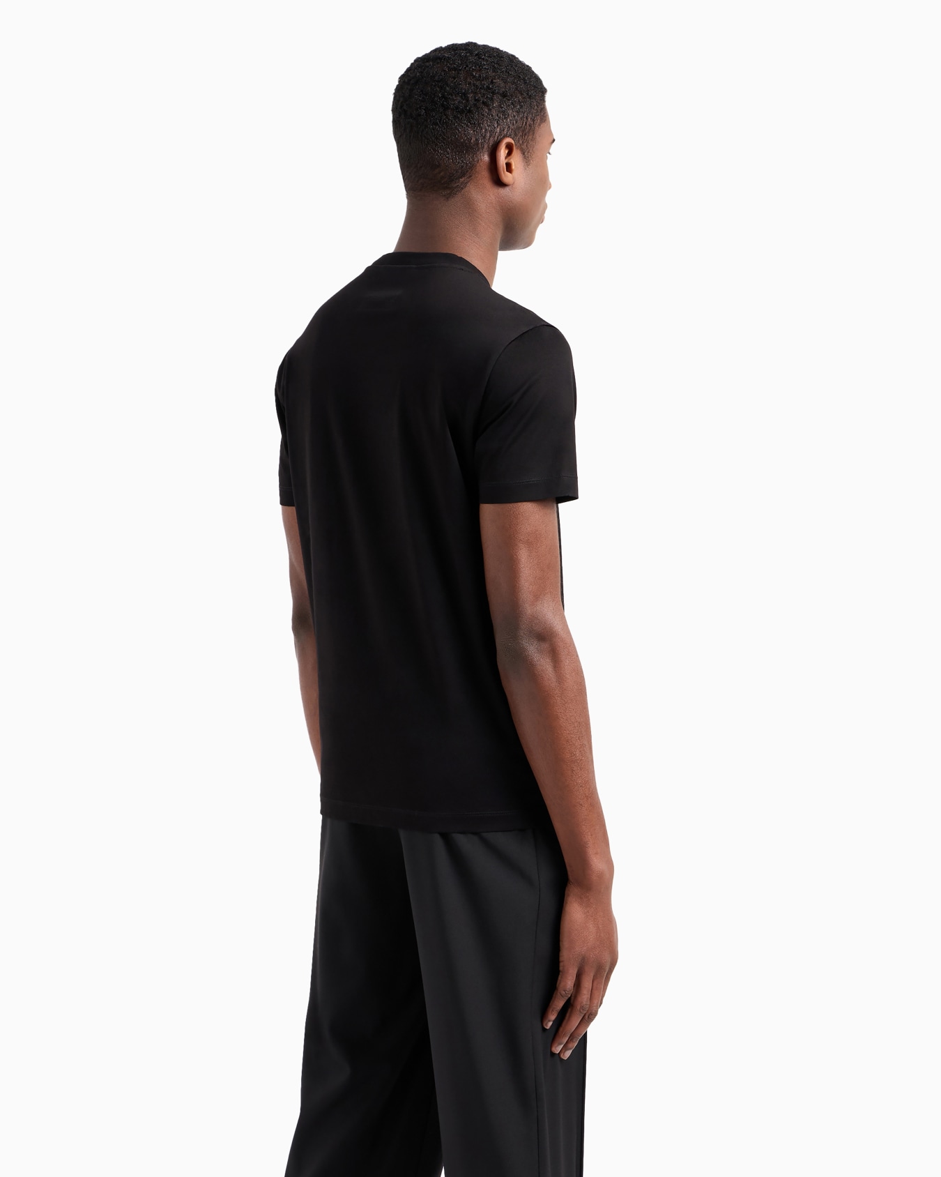 Jersey T-shirt with jacquard logo Slide 2