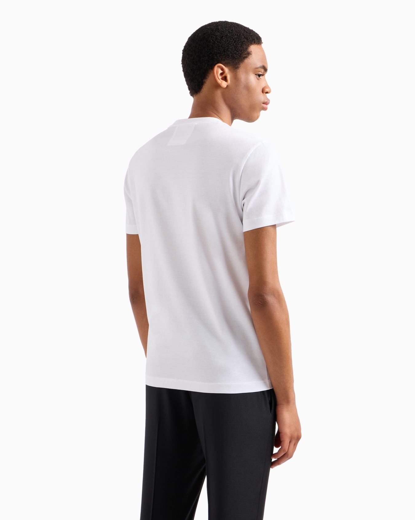 Jersey T-shirt with jacquard logo Slide 2