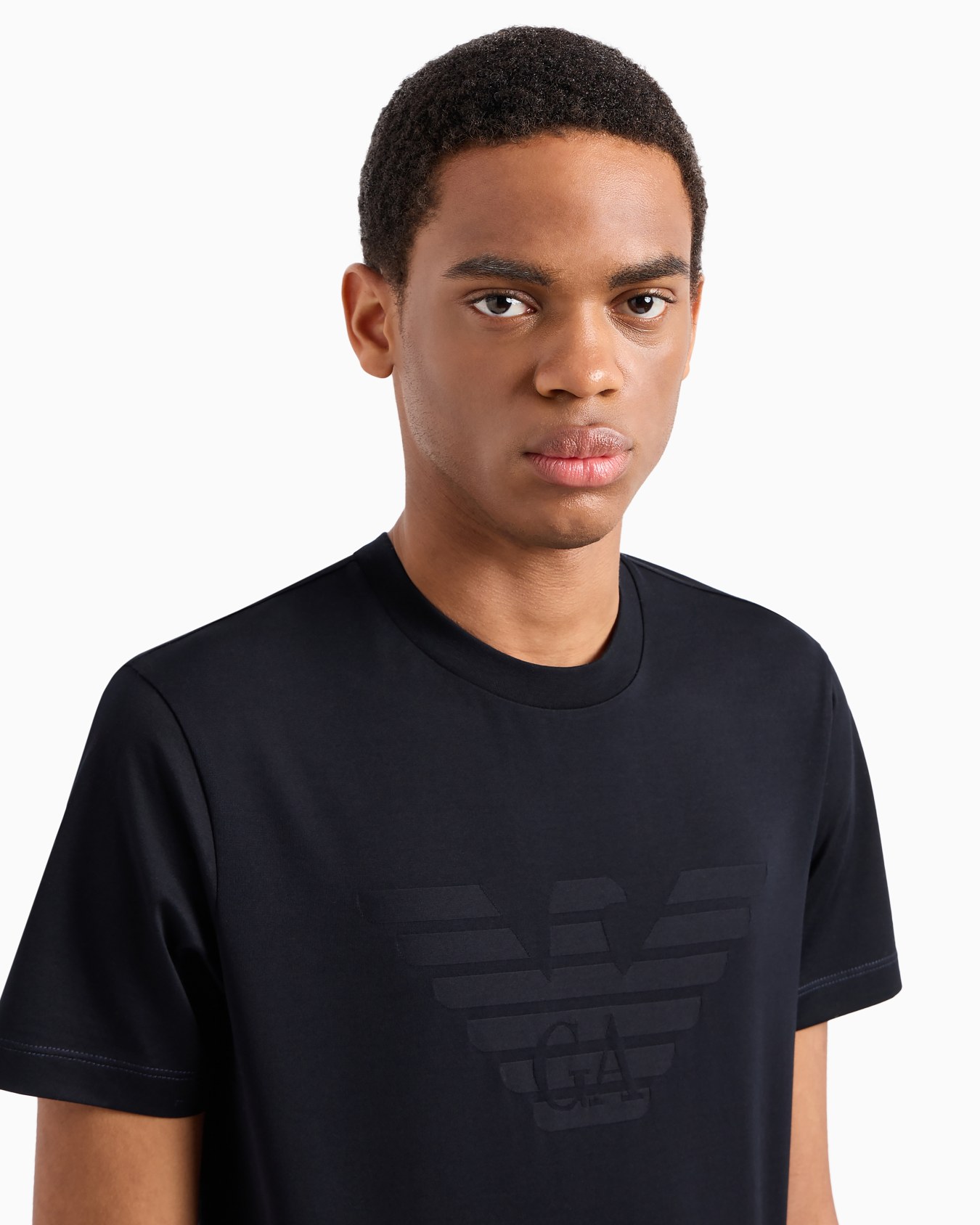 Jersey T-shirt with jacquard logo Diapositiva 4