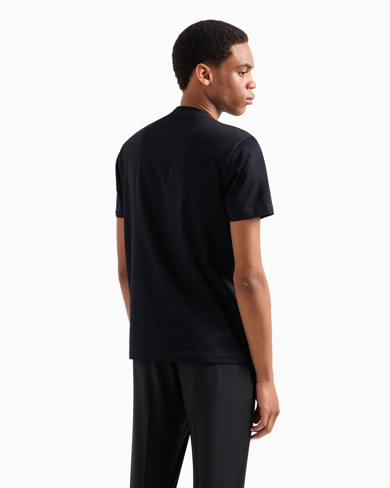 Jersey T-shirt with jacquard logo Diapositiva 2