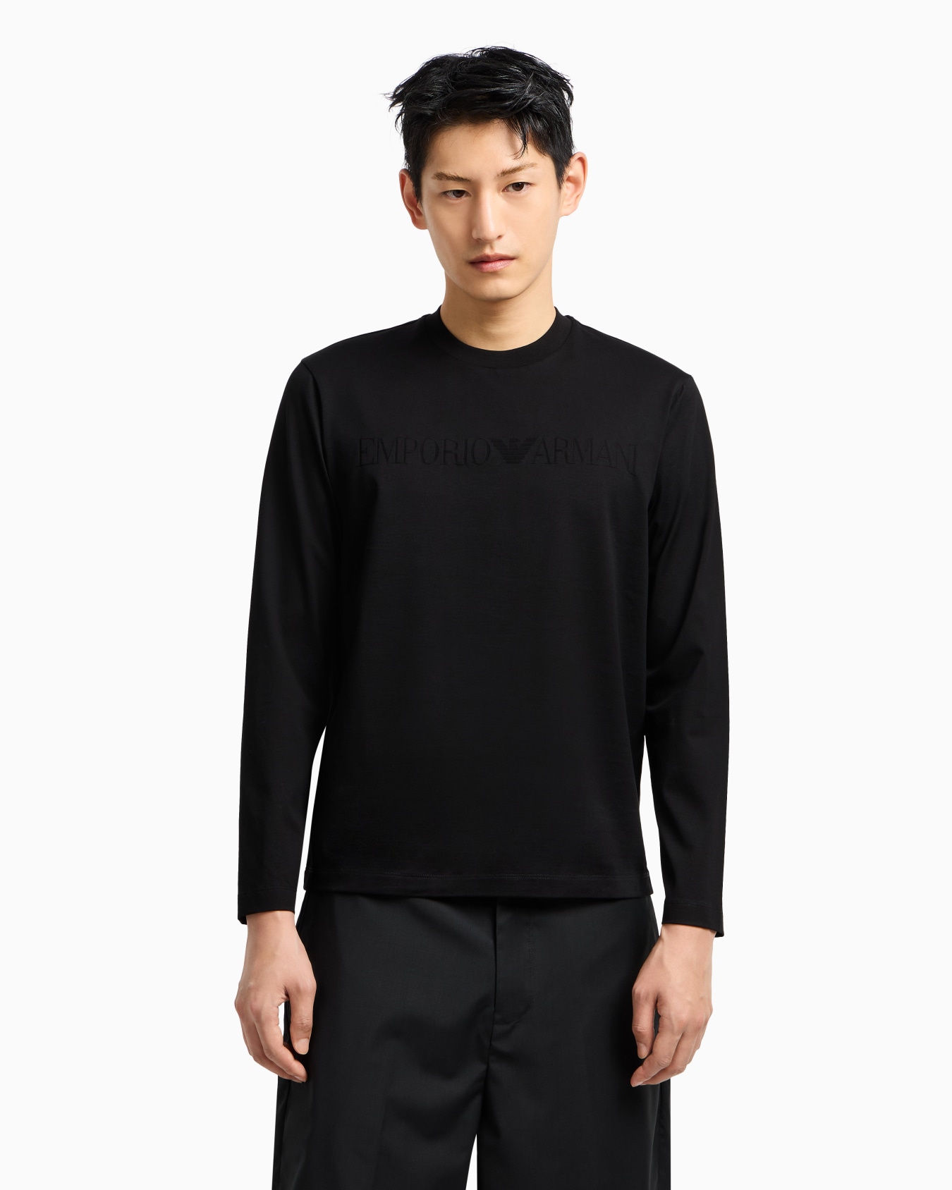 Jersey jumper with jacquard logo Slide 3
