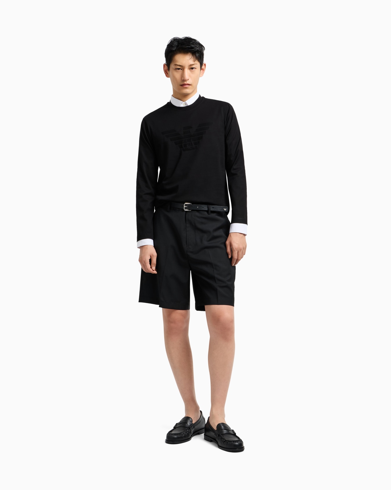 Jersey jumper with jacquard logo Slide 1