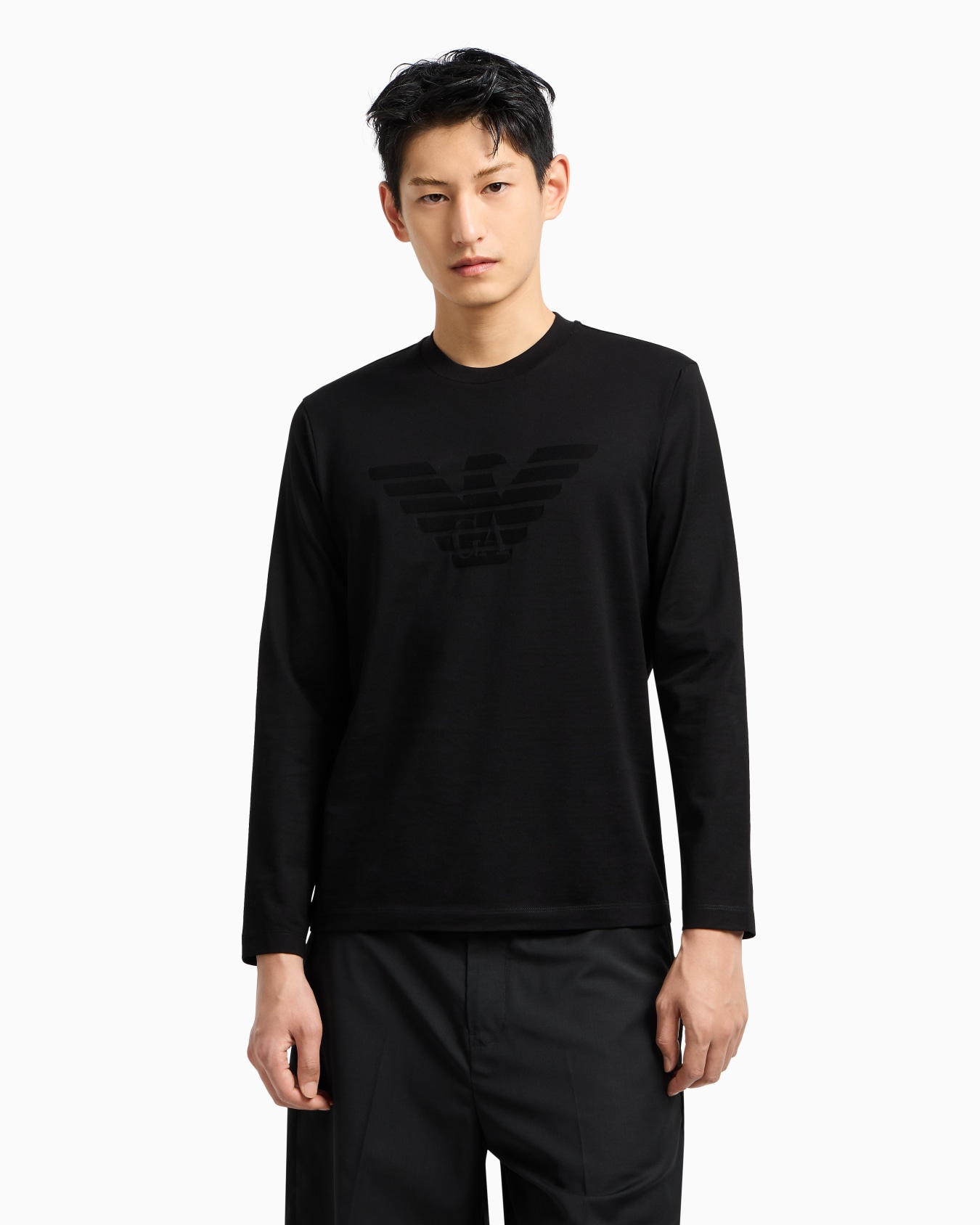 Jersey jumper with jacquard logo Slide 3