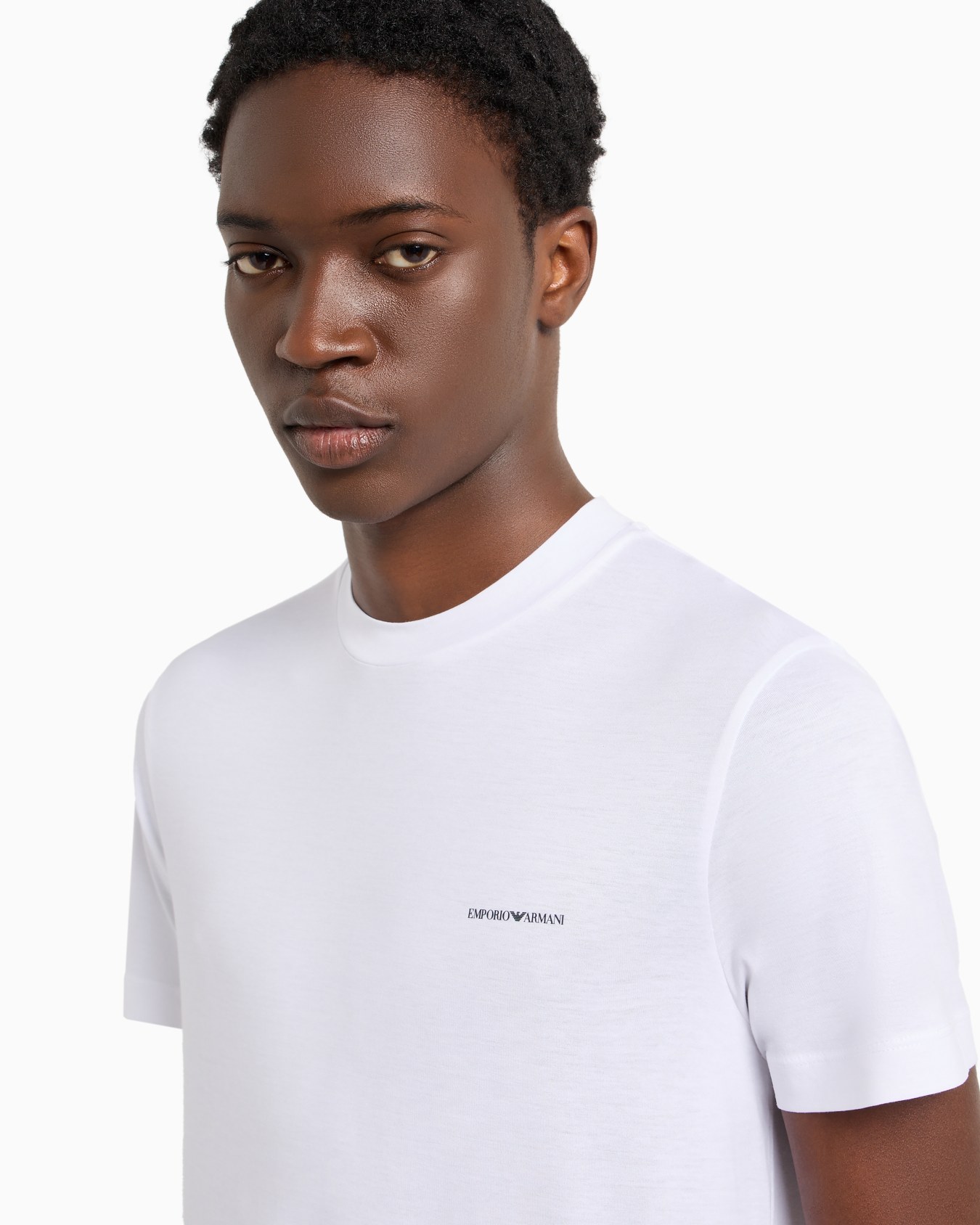 ASV Lyocell blend jersey T-shirt with micro logo lettering Slide 4