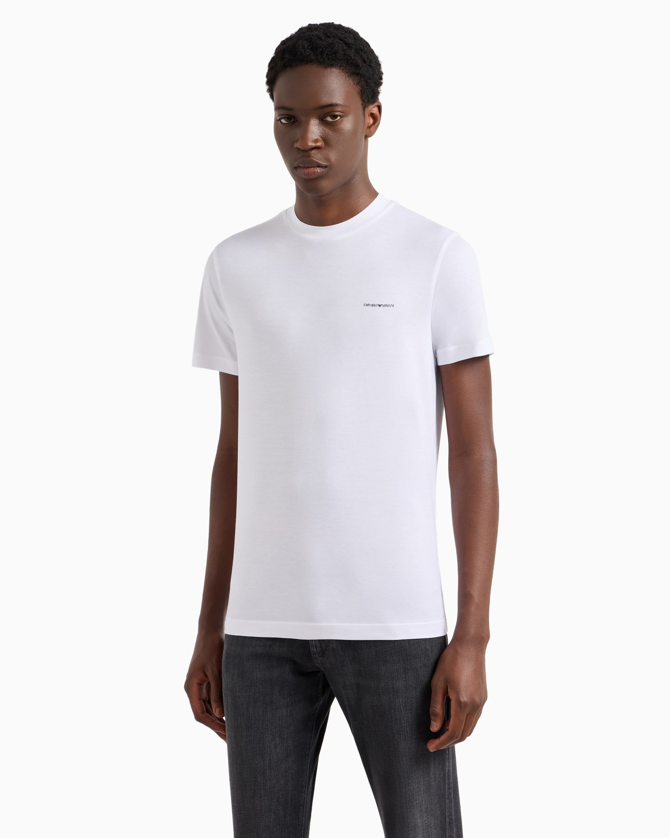 ASV Lyocell blend jersey T-shirt with micro logo lettering Slide 3