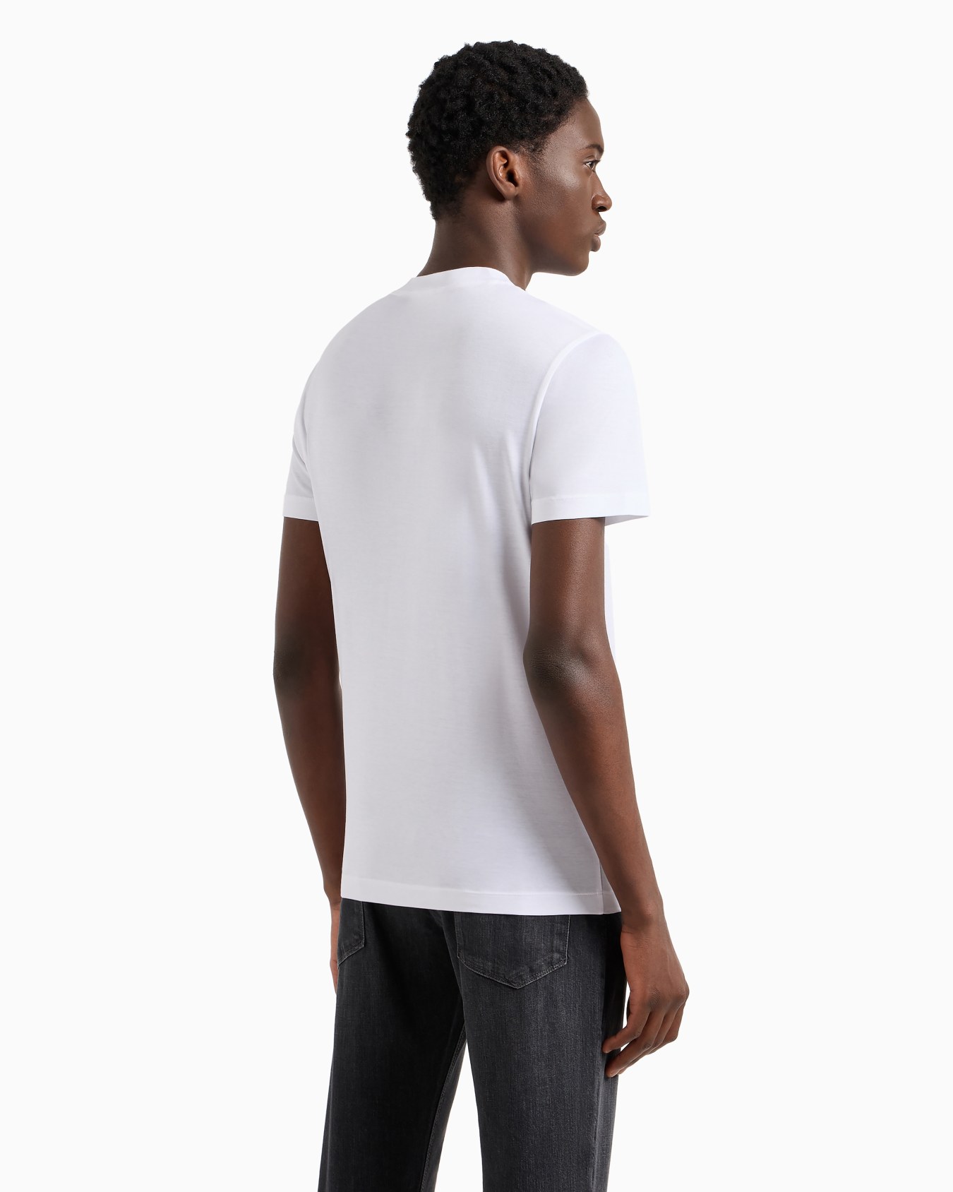 ASV Lyocell blend jersey T-shirt with micro logo lettering Slide 2