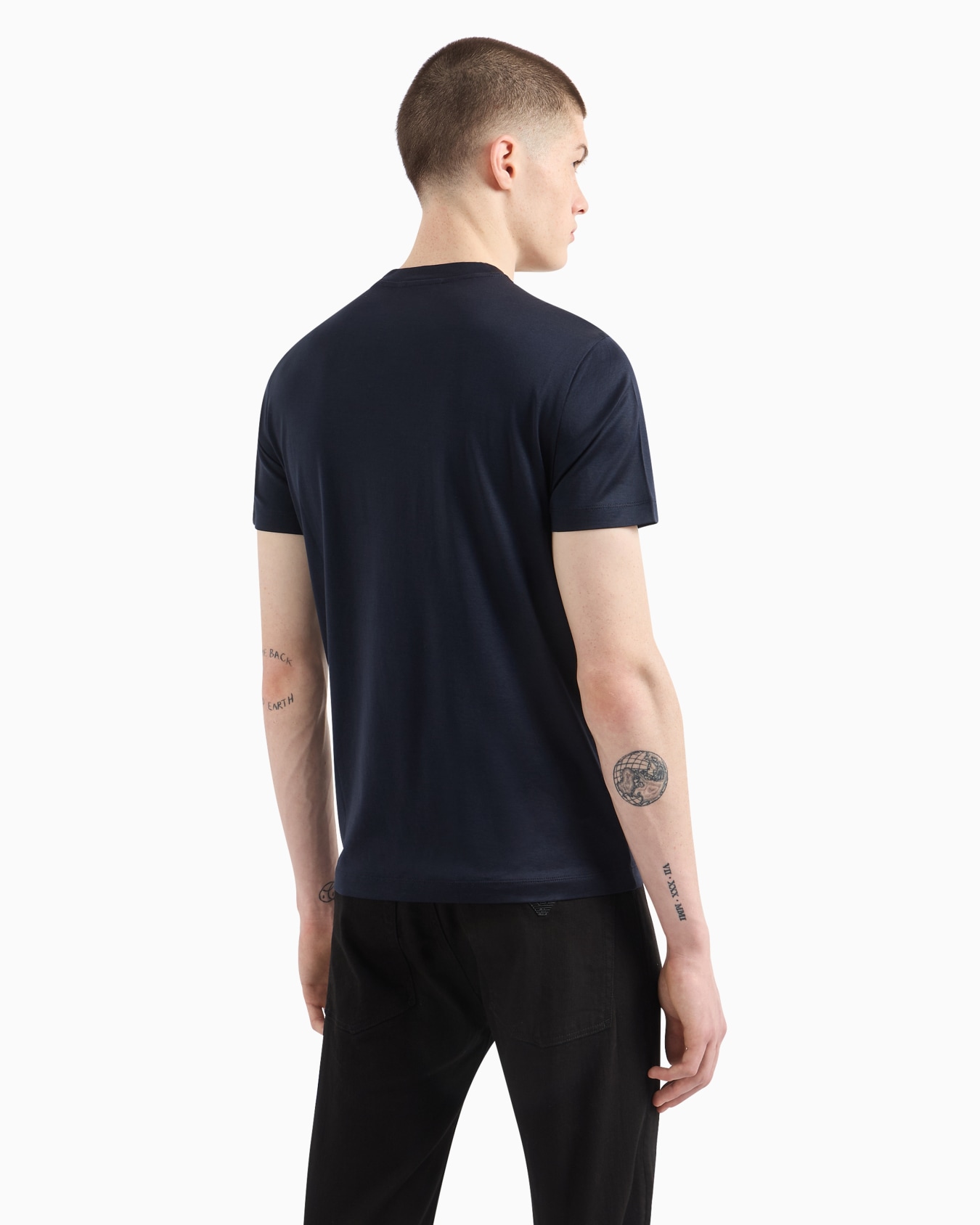 ASV Lyocell blend jersey T-shirt with micro logo lettering Slide 2