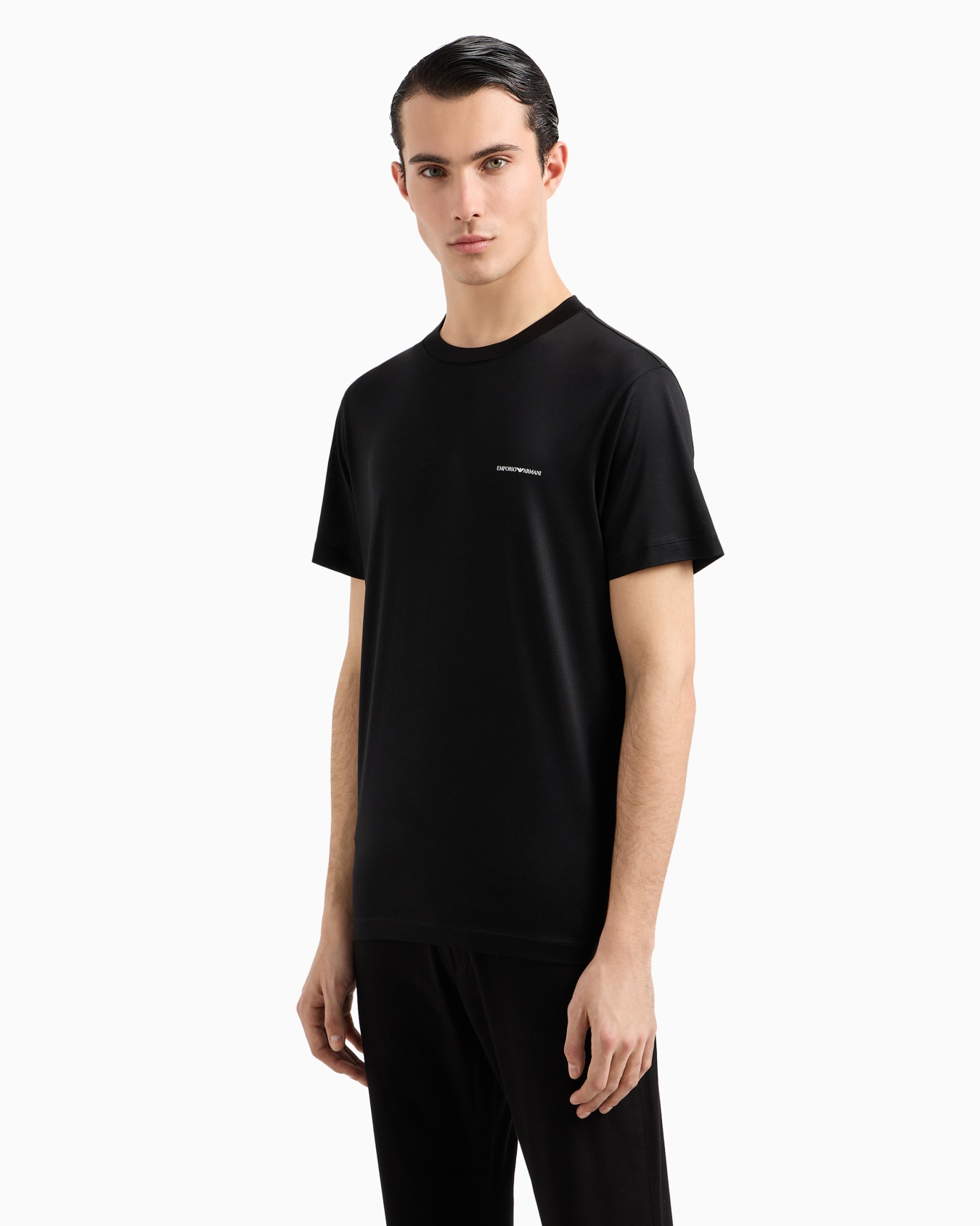 ASV Tシャツ リヨセル混紡ジャージー マイクロ ロゴレタリング スライドする 3