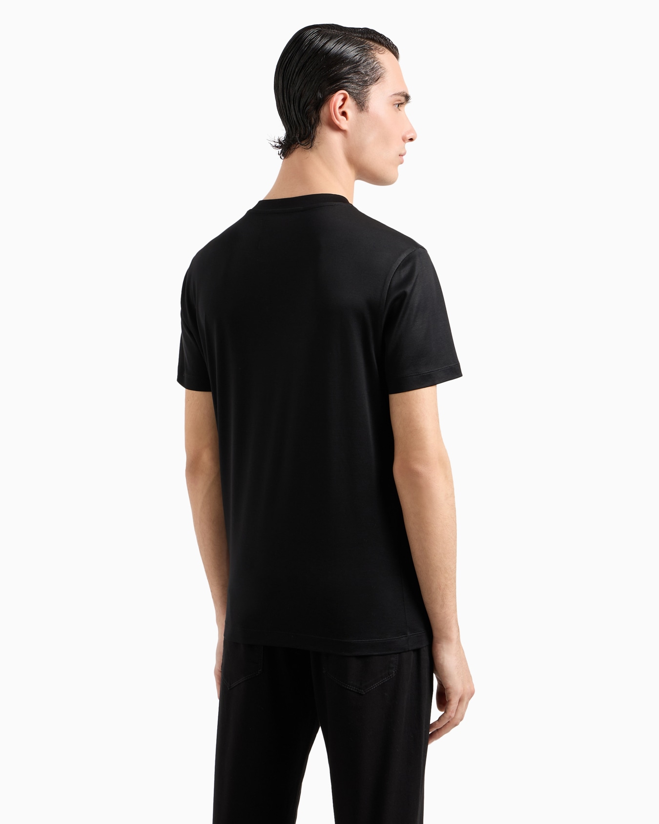 ASV Tシャツ リヨセル混紡ジャージー マイクロ ロゴレタリング スライドする 2