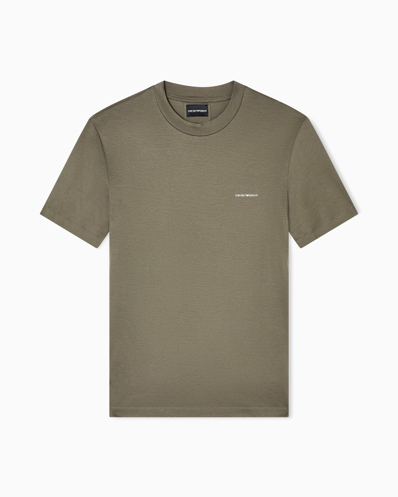 ASV Lyocell blend jersey T-shirt with micro logo lettering Slide 0