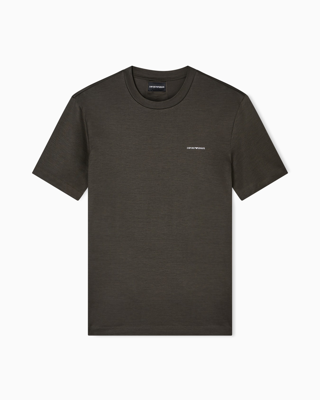 ASV Lyocell blend jersey T-shirt with micro logo lettering Slide 0