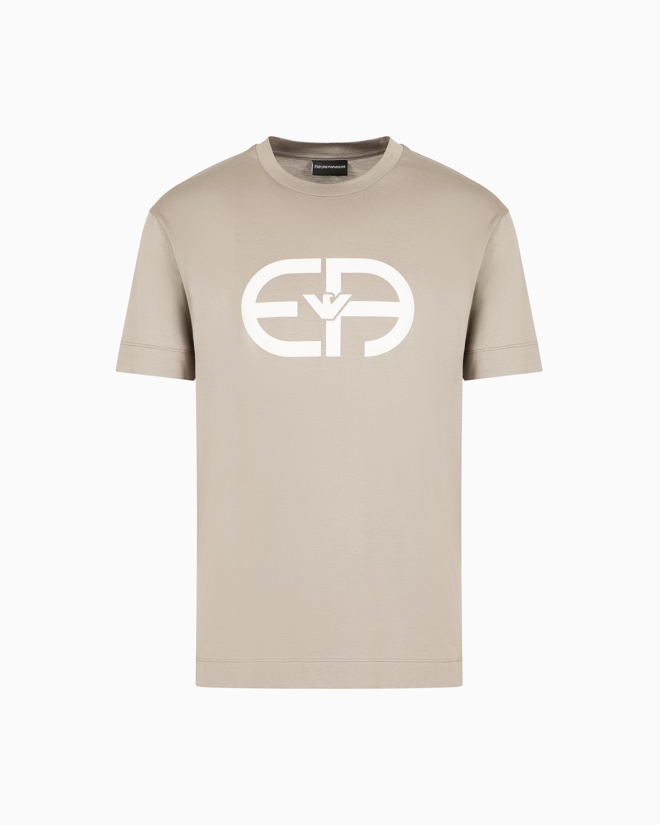 T-shirt en jersey mélange lyocell avec grand logo EA  Diapositive 0