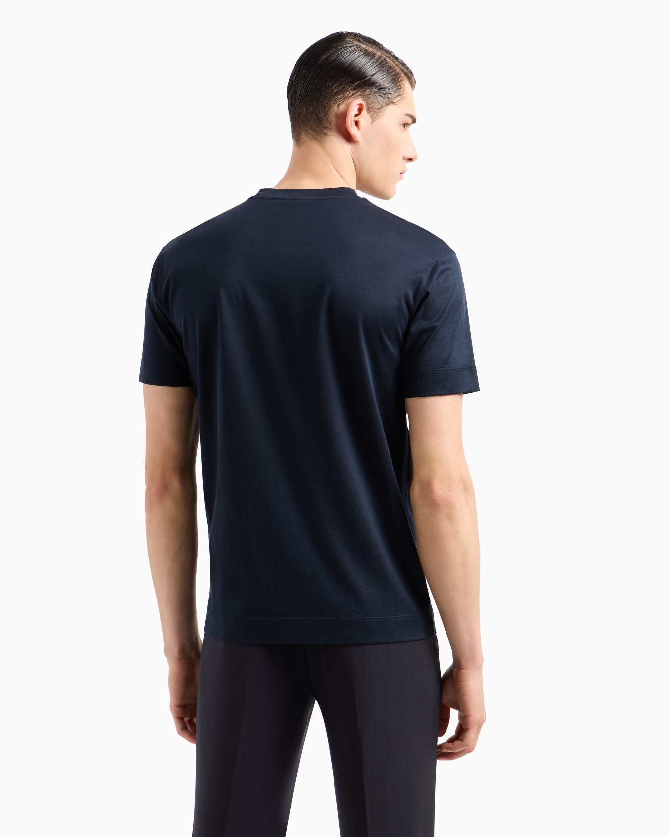 T-shirt en jersey mélange lyocell avec grand logo EA  Diapositive 2