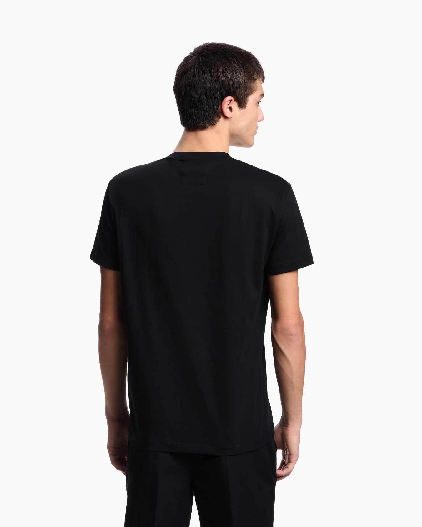 Camiseta de punto de algodón pima con estampado de logotipo Diapositiva 2