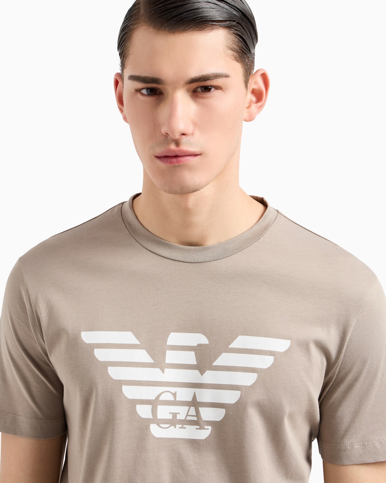 Pima-jersey T-shirt with logo print Slide 4