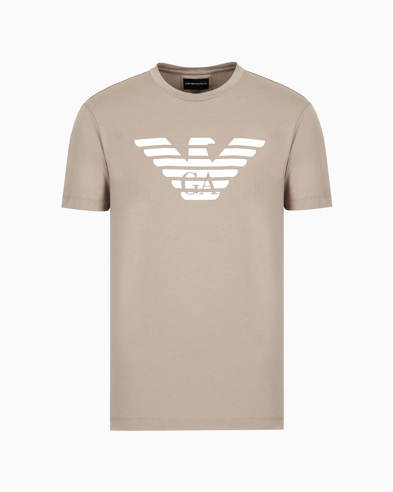 Pima-jersey T-shirt with logo print Slide 0